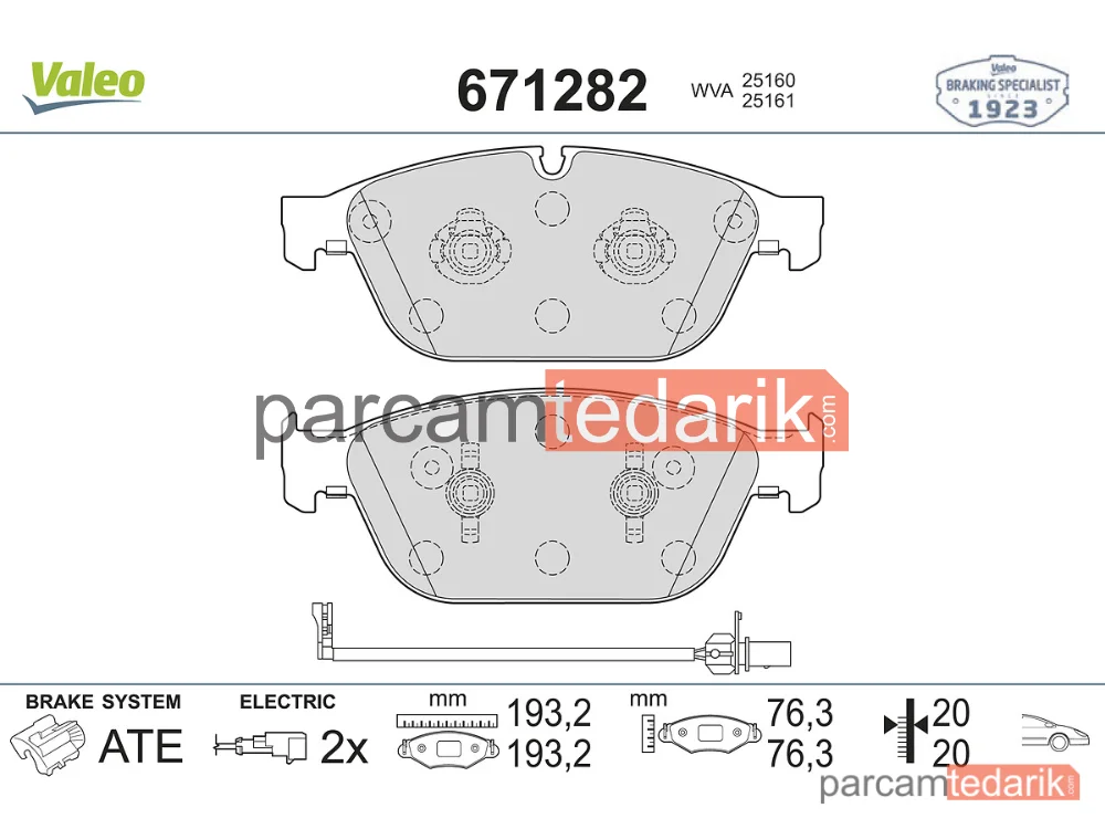 671282 | Fren Balatası — Audi A8 D4, Audi Q5, Audi A8 D5